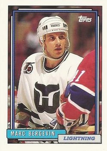 #61 Marc Bergevin - Tampa Bay Lightning - 1992-93 Topps Hockey