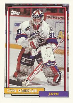 #62 Stephane Beauregard - Winnipeg Jets - 1992-93 Topps Hockey