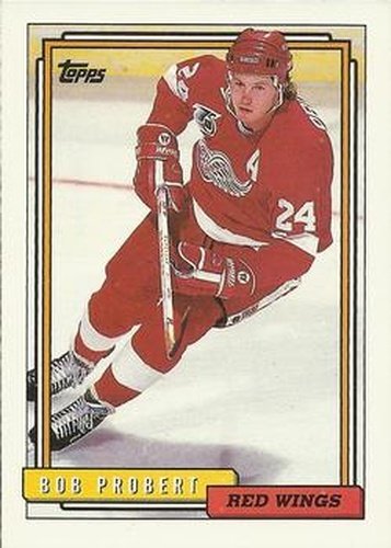 #63 Bob Probert - Detroit Red Wings - 1992-93 Topps Hockey