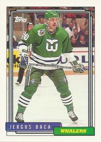 #64 Jergus Baca - Hartford Whalers - 1992-93 Topps Hockey