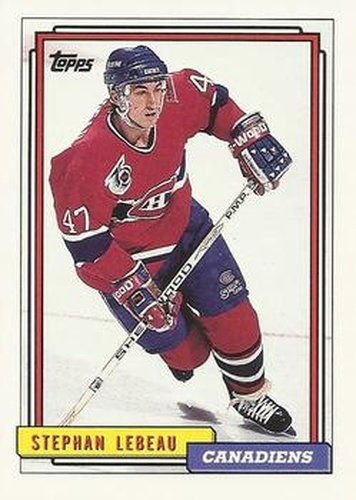 #69 Stephan Lebeau - Montreal Canadiens - 1992-93 Topps Hockey