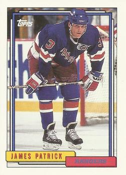 #71 James Patrick - New York Rangers - 1992-93 Topps Hockey