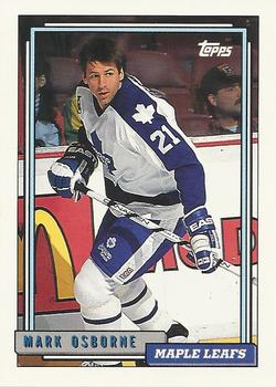 #77 Mark Osborne - Toronto Maple Leafs - 1992-93 Topps Hockey