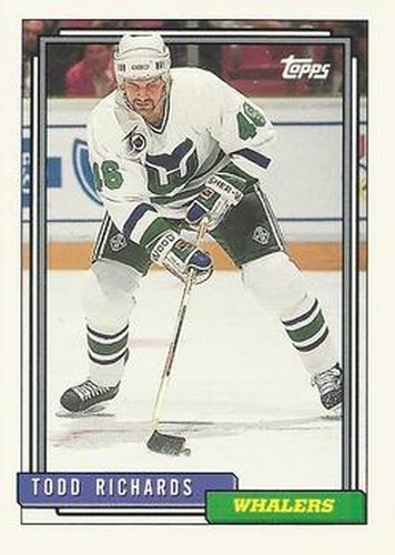 #79 Todd Richards - Hartford Whalers - 1992-93 Topps Hockey