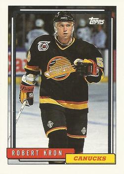 #80 Robert Kron - Vancouver Canucks - 1992-93 Topps Hockey