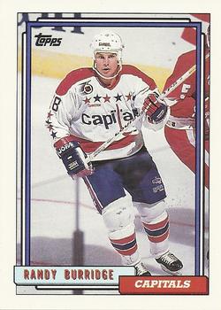 #83 Randy Burridge - Washington Capitals - 1992-93 Topps Hockey