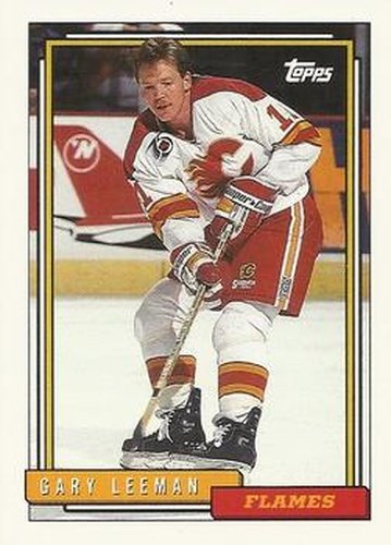 #85 Gary Leeman - Calgary Flames - 1992-93 Topps Hockey