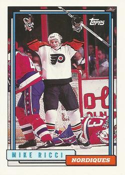 #86 Mike Ricci - Quebec Nordiques - 1992-93 Topps Hockey