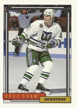 #89 Brad Shaw - Ottawa Senators - 1992-93 Topps Hockey