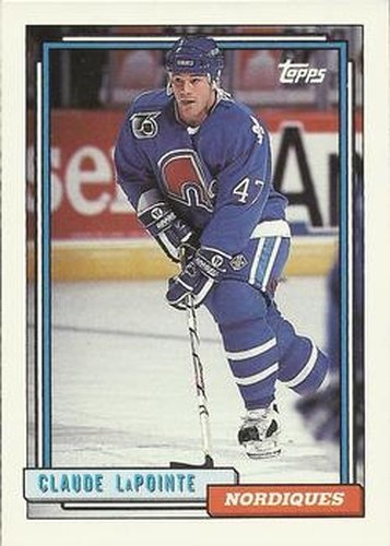 #94 Claude Lapointe - Quebec Nordiques - 1992-93 Topps Hockey