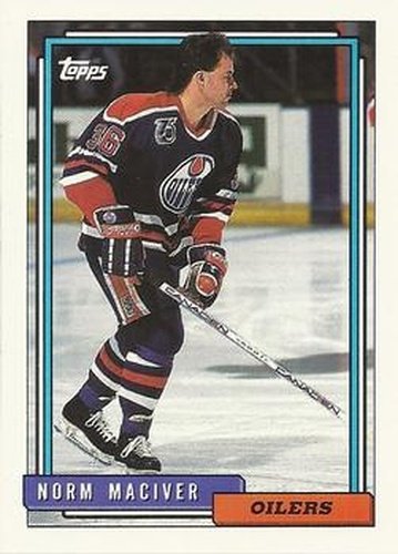 #96 Norm Maciver - Edmonton Oilers - 1992-93 Topps Hockey