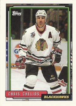 #98 Chris Chelios - Chicago Blackhawks - 1992-93 Topps Hockey