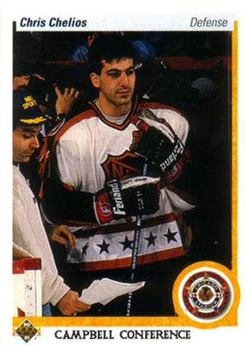 #491 Chris Chelios - Chicago Blackhawks - 1990-91 Upper Deck Hockey