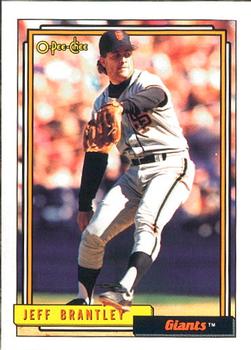 #491 Jeff Brantley - San Francisco Giants - 1992 O-Pee-Chee Baseball