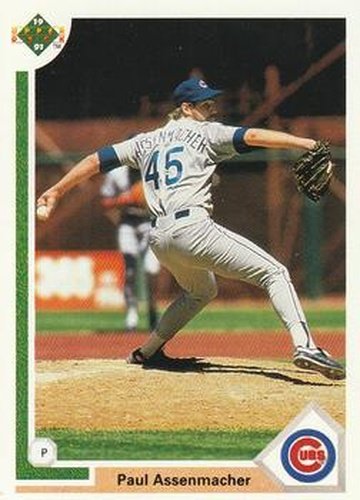 #491 Paul Assenmacher - Chicago Cubs - 1991 Upper Deck Baseball