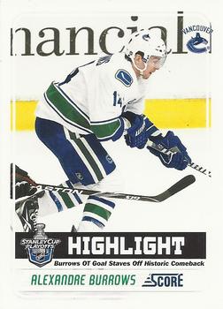 #491 Alexandre Burrows - Vancouver Canucks - 2011-12 Score Hockey