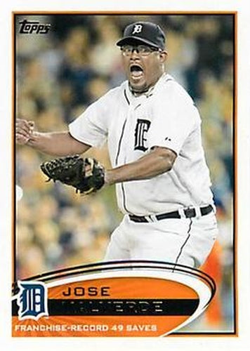 #491 Jose Valverde - Detroit Tigers - 2012 Topps Baseball