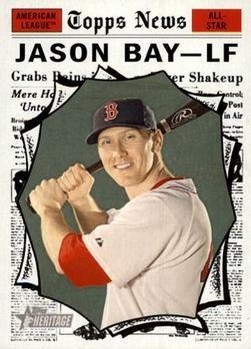 #491 Jason Bay - Boston Red Sox - 2010 Topps Heritage Baseball