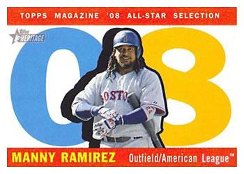 #491 Manny Ramirez - Boston Red Sox - 2009 Topps Heritage Baseball