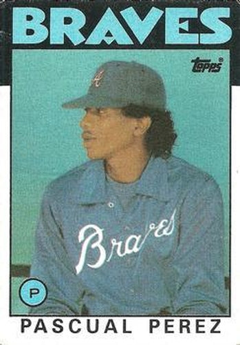 #491 Pascual Perez - Atlanta Braves - 1986 Topps Baseball