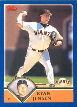 #491 Ryan Jensen - San Francisco Giants - 2003 Topps Baseball
