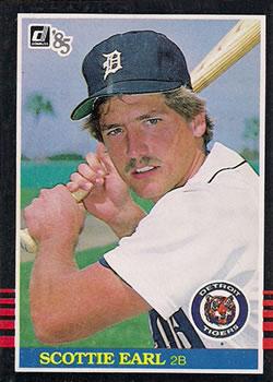 #491 Scottie Earl - Detroit Tigers - 1985 Donruss Baseball