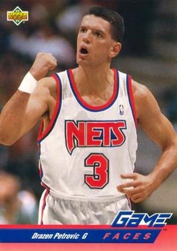 #491 Drazen Petrovic - New Jersey Nets - 1992-93 Upper Deck Basketball