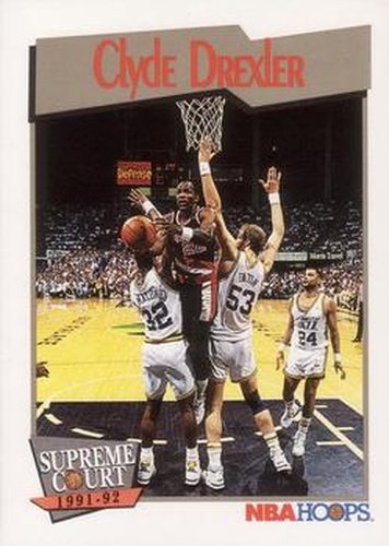 #491 Clyde Drexler - Portland Trail Blazers - 1991-92 Hoops Basketball