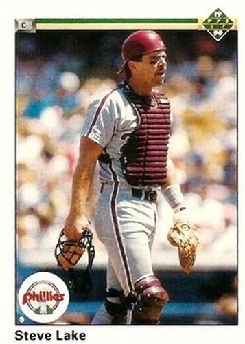 #491 Steve Lake - Philadelphia Phillies - 1990 Upper Deck Baseball