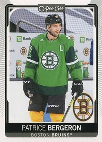 #491c Patrice Bergeron - Special Jersey - Boston Bruins - 2021-22 O-Pee-Chee Hockey