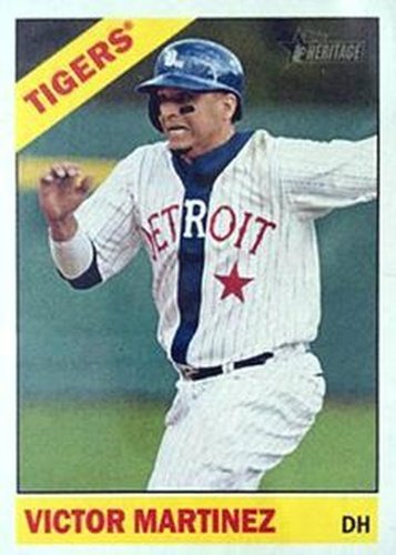 #491c Victor Martinez - Detroit Tigers - 2015 Topps Heritage Baseball