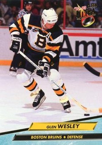 #11 Glen Wesley - Boston Bruins - 1992-93 Ultra Hockey