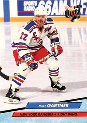 #135 Mike Gartner - New York Rangers - 1992-93 Ultra Hockey