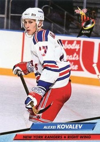 #137 Alexei Kovalev - New York Rangers - 1992-93 Ultra Hockey