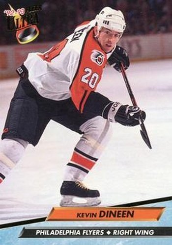 #154 Kevin Dineen - Philadelphia Flyers - 1992-93 Ultra Hockey