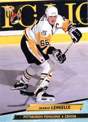 #165 Mario Lemieux - Pittsburgh Penguins - 1992-93 Ultra Hockey