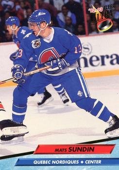 #180 Mats Sundin - Quebec Nordiques - 1992-93 Ultra Hockey