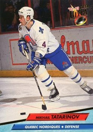 #181 Mikhail Tatarinov - Quebec Nordiques - 1992-93 Ultra Hockey