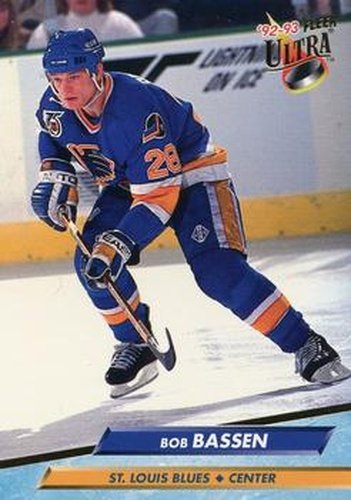 #182 Bob Bassen - St. Louis Blues - 1992-93 Ultra Hockey