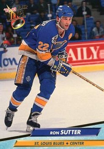 #190 Ron Sutter - St. Louis Blues - 1992-93 Ultra Hockey