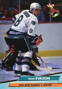 #193 Dean Evason - San Jose Sharks - 1992-93 Ultra Hockey