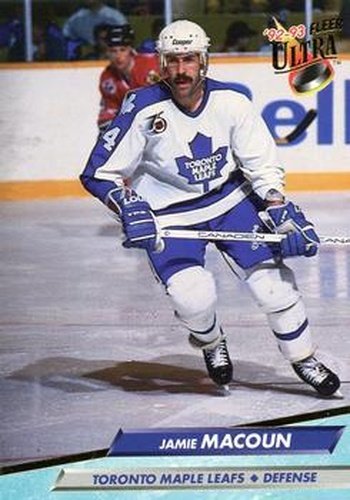 #212 Jamie Macoun - Toronto Maple Leafs - 1992-93 Ultra Hockey