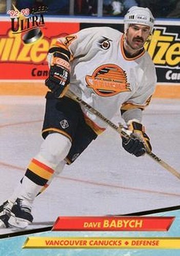 #218 Dave Babych - Vancouver Canucks - 1992-93 Ultra Hockey