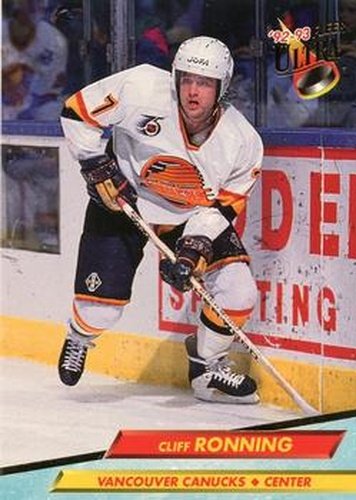 #227 iff Ronning - Vancouver Canucks - 1992-93 Ultra Hockey