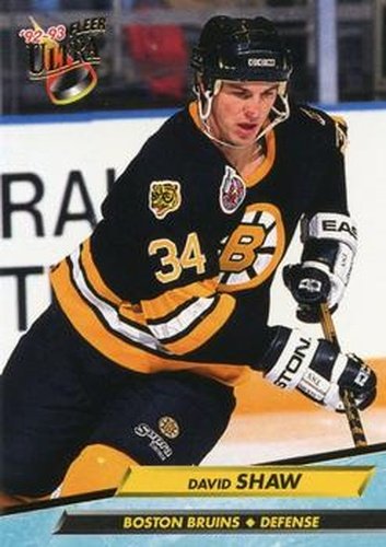 #256 David Shaw - Boston Bruins - 1992-93 Ultra Hockey