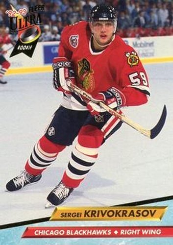 #276 Sergei Krivokrasov - Chicago Blackhawks - 1992-93 Ultra Hockey