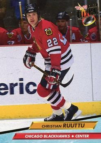 #281 Christian Ruuttu - Chicago Blackhawks - 1992-93 Ultra Hockey