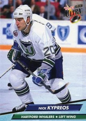 #301 Nick Kypreos - Hartford Whalers - 1992-93 Ultra Hockey