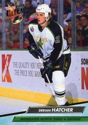 #319 Derian Hatcher - Minnesota North Stars - 1992-93 Ultra Hockey