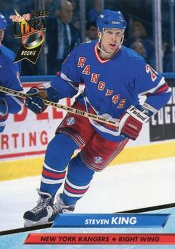 #355 Steven King - New York Rangers - 1992-93 Ultra Hockey